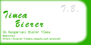 timea bierer business card