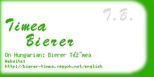 timea bierer business card